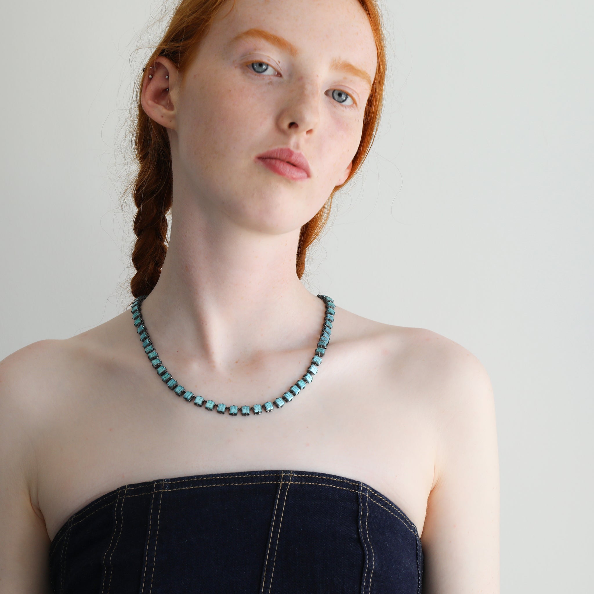 Recycled Silver & E-Waste Whisper Blur Necklace